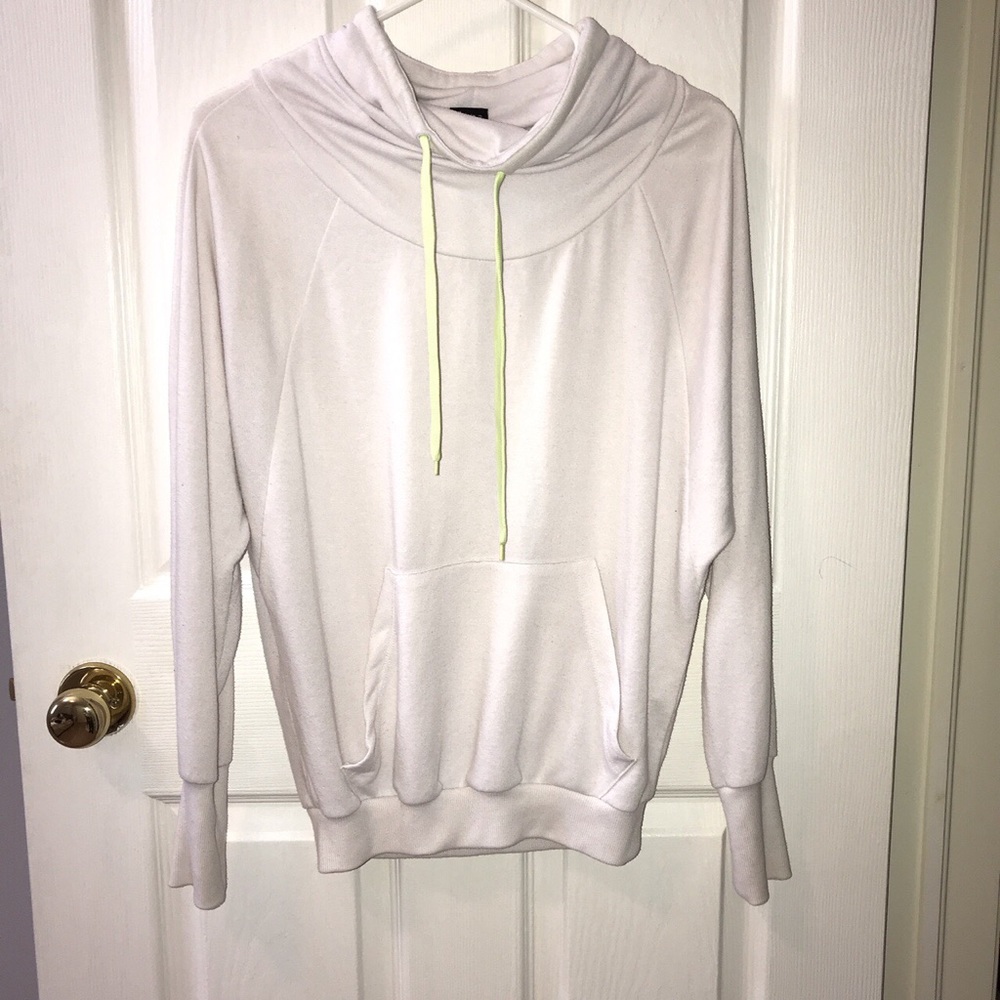 White Cowl Neck Sweatshirt